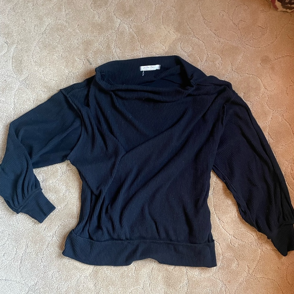 Free People: off the shoulder knit sweater